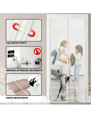 2pz Zanzariera Chiusura Magnetica Calamita...