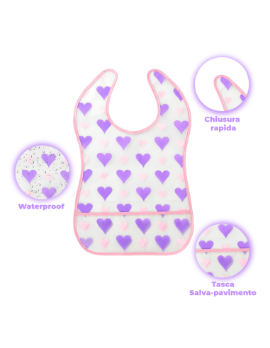 301456 kit 2 Bavaglini impermeabili 0 - 24 mesi...