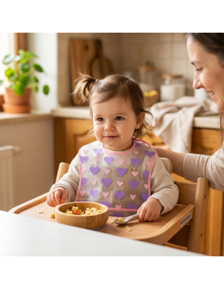 301456 kit 2 Bavaglini impermeabili 0 - 24 mesi con tasca raccogli pappa