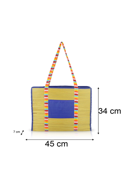 65147 Borsa mare Bio Onshore modello Aisha in paglia di ràfia