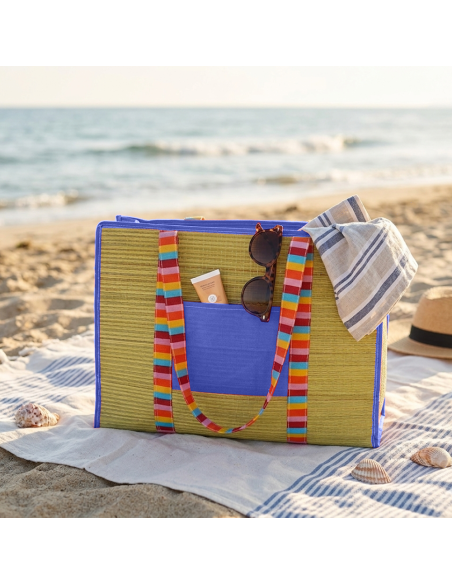 65147 Borsa mare Bio Onshore modello Aisha in paglia di ràfia