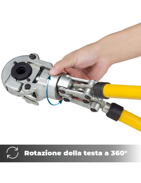 664754 Pinza pressatrice manuale per raccordi tubi multistrato con 4 inserti