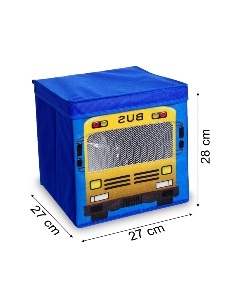 783103 Scatola portagiochi quadrata con coperchio 27 x 28 cm SCIMMIA - BUS