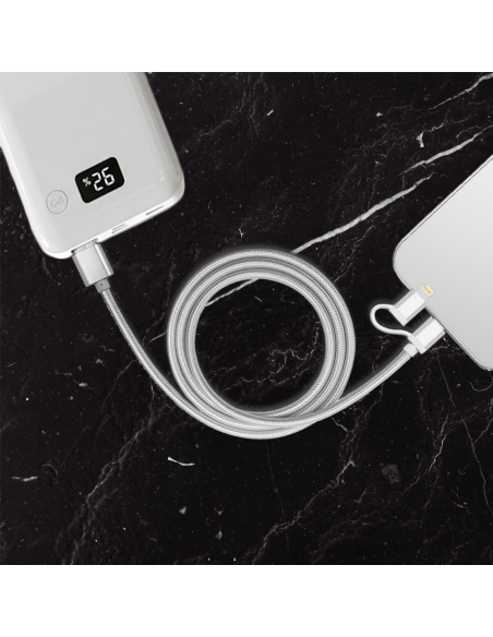 893267 Cavo 2 in 1 micro USB e adattatore Lightning ricarica e dati 39 cm