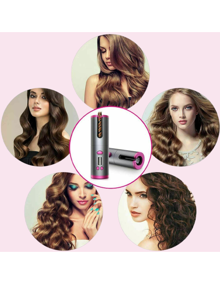 Arricciacapelli automatica Wireless 945126 Portatile ricci onde Ricaricabile USB