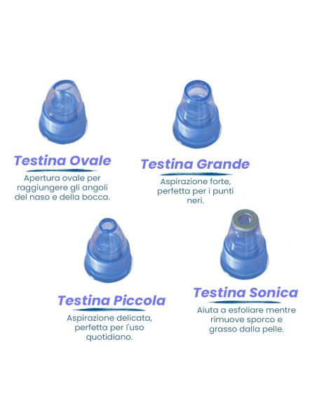 Aspiratore SUCTION pulitore facciale 345636 pulizia pori punti neri e impurità