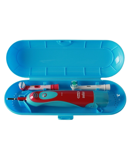 Astuccio in plastica da viaggio per spazzolino elettrico con ganci e chiusura