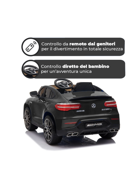 Auto Elettrica per Bambini Mercedes C63 LT896 con Telecomando Fari MP3-AUX-USB