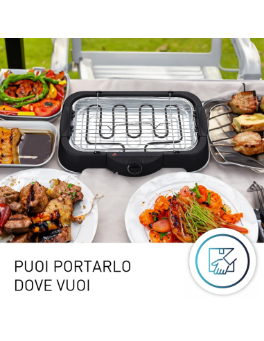 Barbecue da tavolo elettrico JORDAN griglia...