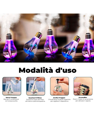 BULB 771726 diffusore di aromi cromoterapia a...