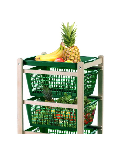 Carrello cucina 922-152 vassoi estraibili 4 cesti plastica 4 ruote 36x30xh82 cm