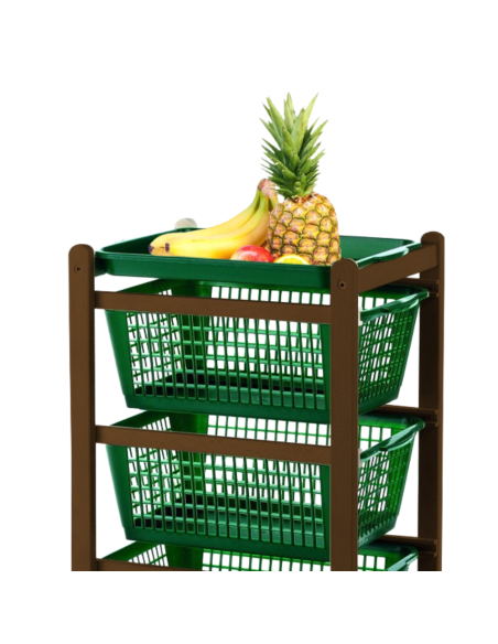 Carrello cucina 922-152 vassoi estraibili 4 cesti plastica 4 ruote 36x30xh82 cm