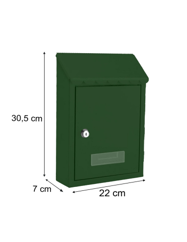 Cassetta postale in lamiera con serratura e...