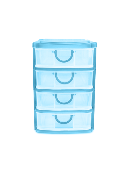 Cassettiera linea COCCINELLA 4 Piani 684203 plastica rigida colorata 13x17x18 cm