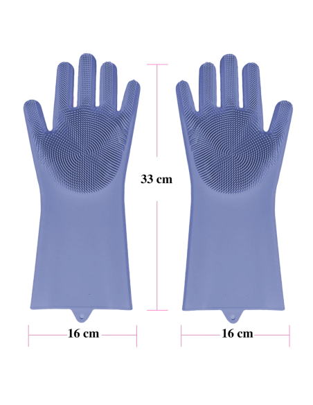 Coppia di Guanti in silicone 2 in 1 con spugna 183693 GLOVE BETTER multifunzione