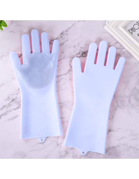 Coppia di Guanti in silicone 2 in 1 con spugna 183693 GLOVE BETTER multifunzione