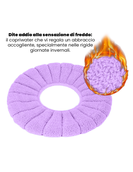 Copri Water Cuscino Per Seduta WC 4367 Calda e Antiscivolo in Microfibra