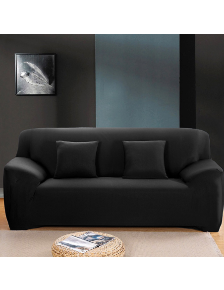 Copridivano due posti 4352 tinta unita tessuto elastico facile da posizionare