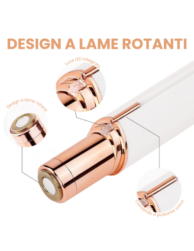 Depilatore facciale a forma di rossetto elimina...