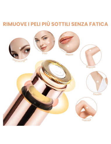 Depilatore facciale a forma di rossetto elimina...