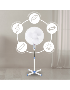 DGSUMMER Ventilatore piantana pala 40cm 3 velocità... 2