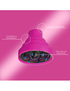 Diffusore universale per phon asciugacapelli in silicone pieghevole da viaggio