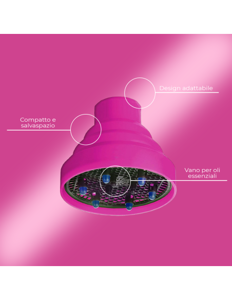 Diffusore universale per phon asciugacapelli in silicone pieghevole da viaggio