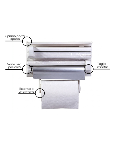 Dispenser TRIPLE 870592 da parete alluminio...