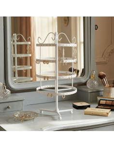 Espositore Portagioie a 4 Piani Struttura Girevole Bianco... 2