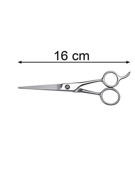 Forbici da barbiere 154990 OMNIA ACCIAIO inox 16cm lama retta hairstyle