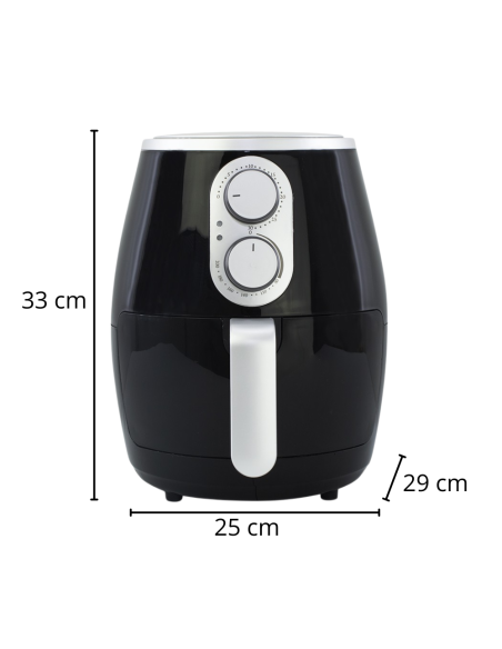 Friggitrice ad aria manuale BigChef fino a 200°C capienza 4 LT potenza 1500W