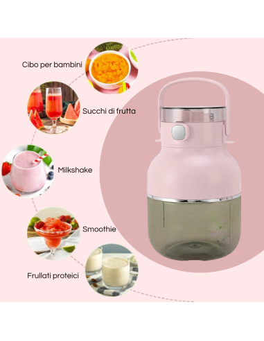 Frullatore Mixer Elettrico Ricaricabile...