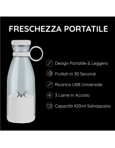 Frullatore Portatile Mini Juice Bottiglia per...