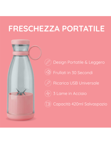 Frullatore Portatile Mini Juice Bottiglia per...