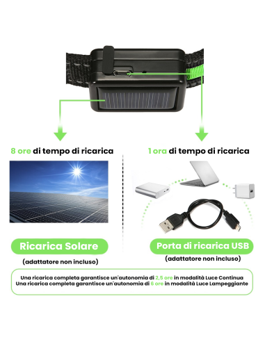 FUBUCA Collare regolabile luminoso a LED per...