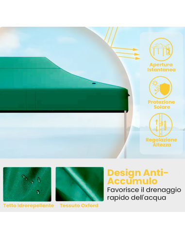 Gazebo Giardino Richiudibile a Fisarmonica...