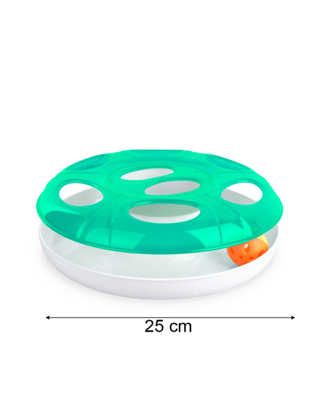 Gioco per gatti interattivo in plastica 10605 con pallina UFO ø 25 cm circa