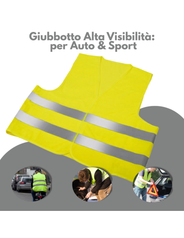 Gilet Catarifrangente Alta Visibilità Unisex -...