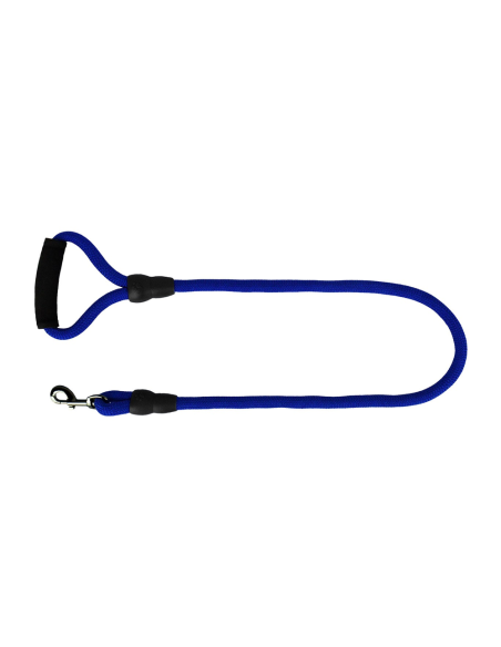 Guinzaglio a corda nylon 280120 cani taglia media 120 cm con moschettone nero