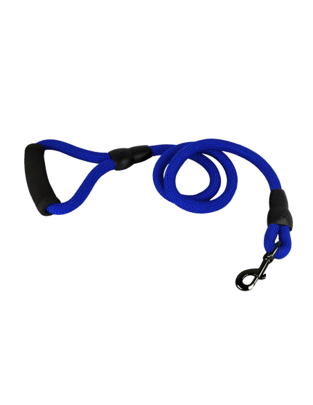 Guinzaglio a corda nylon 280120 cani taglia media 120 cm con moschettone nero