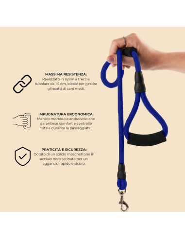 Guinzaglio a corda nylon 280120 cani taglia...