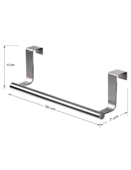Gusto Casa 100506 Barra da cucina metallo cromato 30x7x13cm 4 ganci appendibile