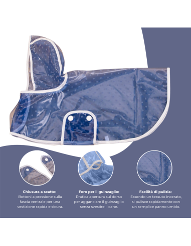 Impermeabile per cani e gatti taglia media 4494...