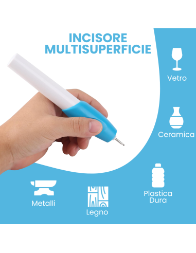 Incisore elettrico a batterie incide su ferro...