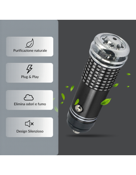 Ionizzatore purificatore d'aria deodorante per auto