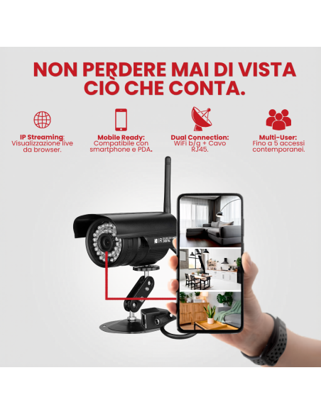 Ip camera esterno telecamera wireless videosorveglianza