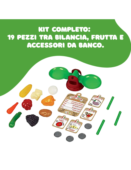 Italian market 414606 ristorante mercatino alto 80cm con bilancia ed accessori