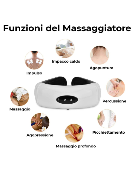 Kaili KL5830 Massaggiatore ad impulsi per cervicale e spalle allevia contratture