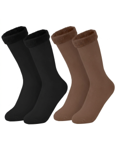 Kit 2pz Coppia Calzini Termici Invernali Gambaletto...