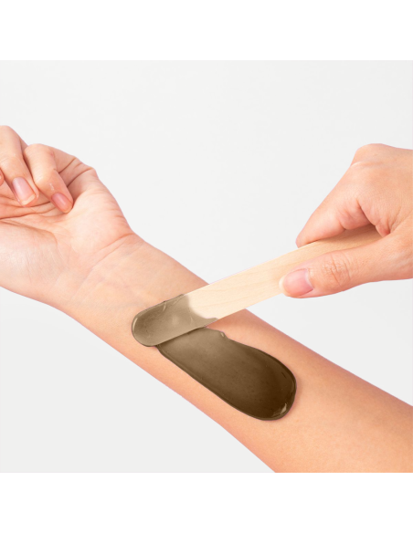 Kit con Fornello Scalda Cera, 50 Spatole in legno e Cera Depilatoria in grani